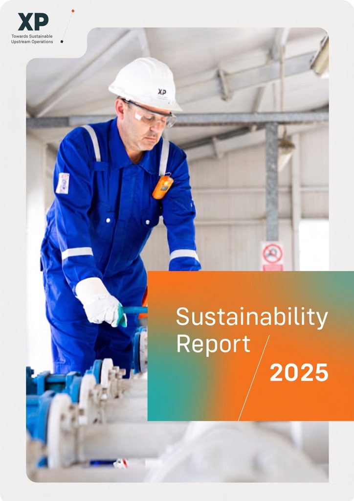 XP Group Sustainability Report 2025 cover representing ESG transparency, operational progress and accountable sustainability reporting.